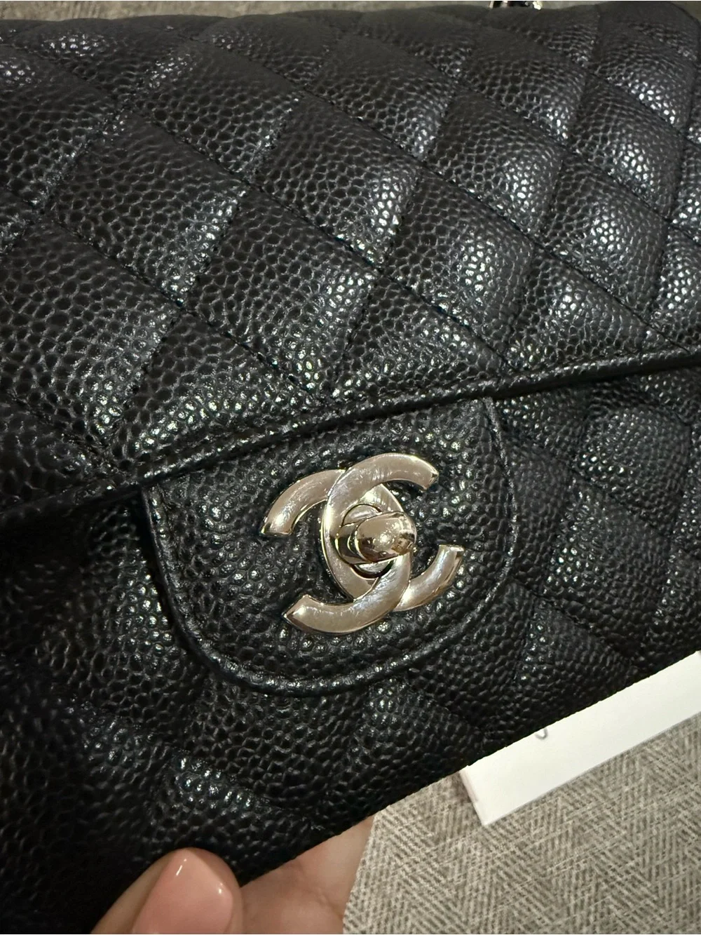 CHANEL Black Medium Double Flap with SHW